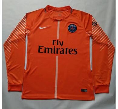 2017-18 Psg Orange Goalkeeper LS Soccer Jersey Shirt